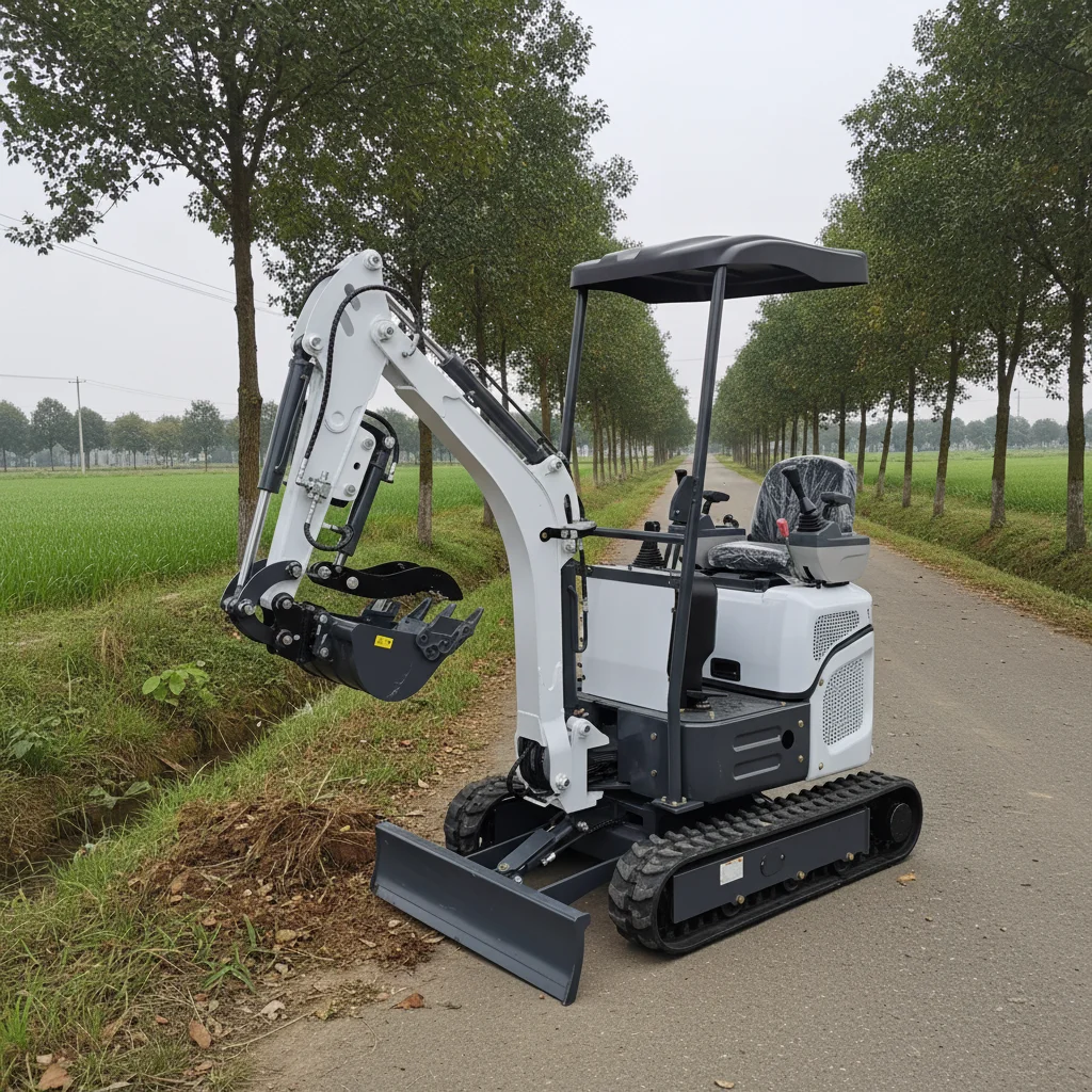 

1.5 Ton Compact Crawler Excavator Hydraulic Mini Digger 360° Rotation Farm Construction Tool