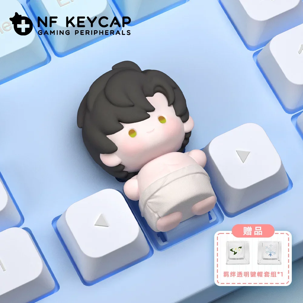 Love and Deepspace 2Pcs Custom Keycap Cute Resin Up Down Key Cap DIY Mechanical Keyboard Otome Game Merch