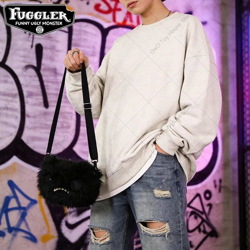 

100% Original Fuggler Ugly Teeth Monster Plush Toys Crossbody Bag Wide Eyed Weirdo Annoyed Alien Peluche Doll Shoulder Bag Gifts