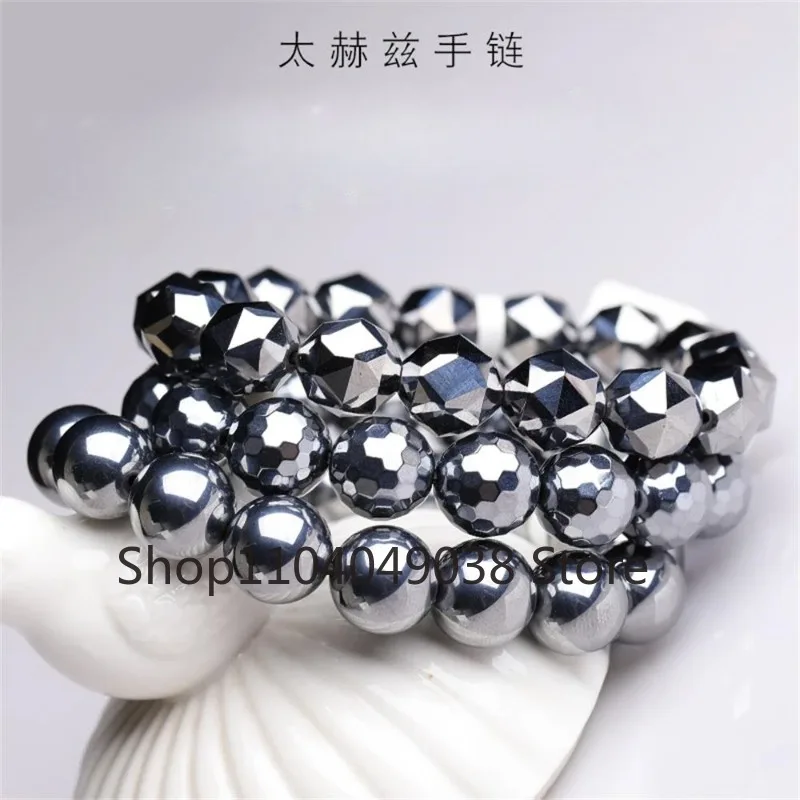Terahertz Diamond cut 6-12mm Polysilicon Hot & Cold Dual Effect Bracelet Natural Exquisite Fashion Elegant Jewelry Holiday Gifts