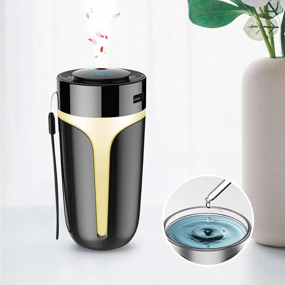 

1pc Car Humidifier Usb Home Office Humidifier Air Purifier Freshener Dry Skin Noise Reduction Mp3 Player Card Aux Audio Black