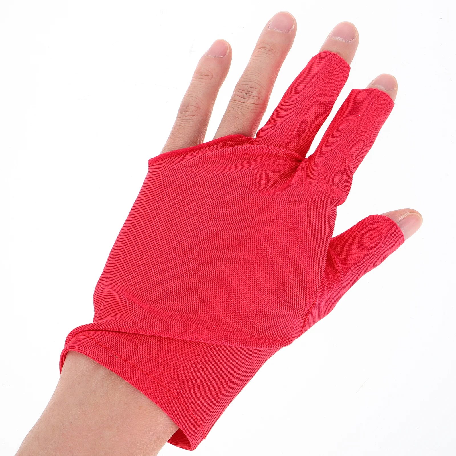 Guantes de billar elásticos de 3 dedos, guantes de tiro para piscina, jugadores de juegos de billar, mano izquierda, 2 uds.