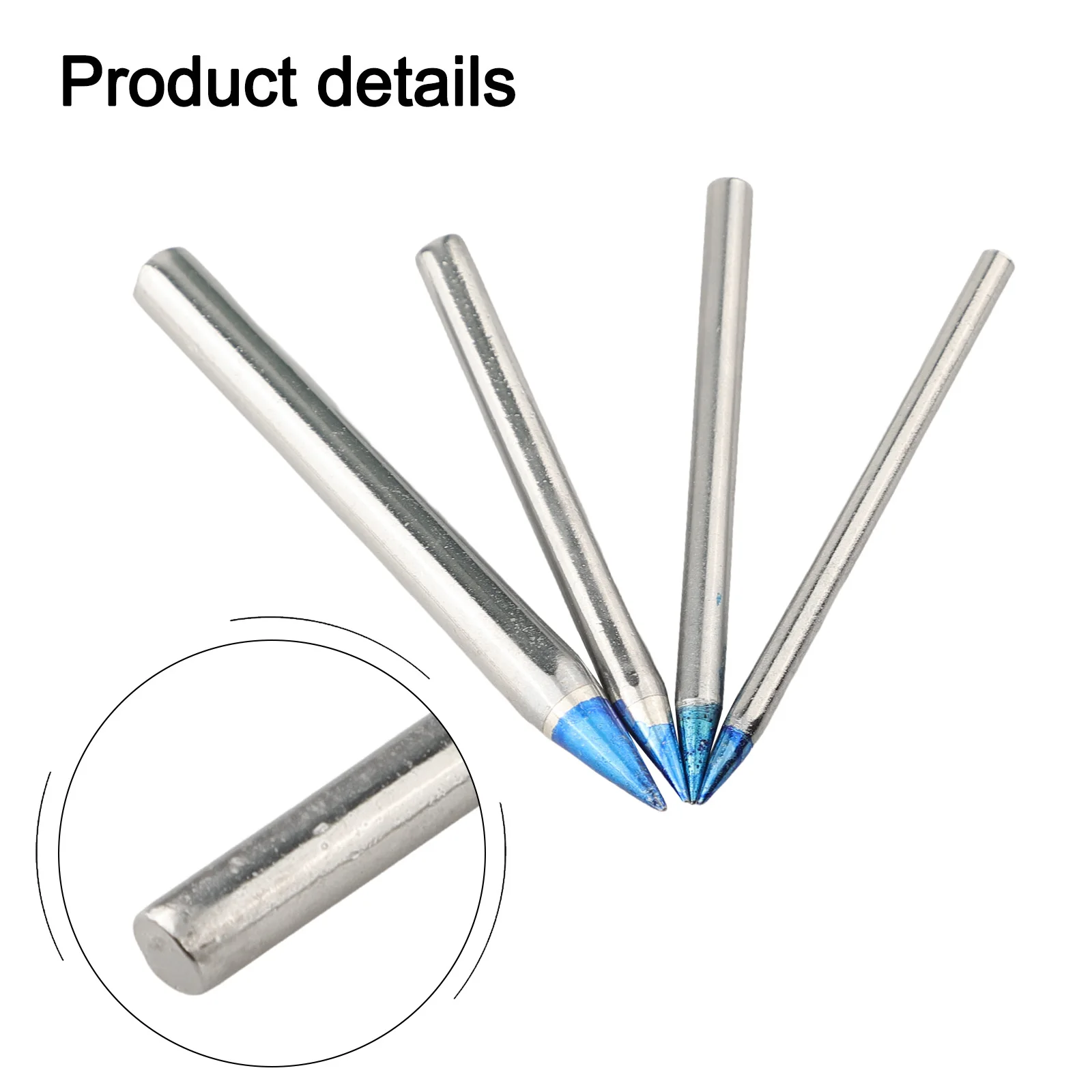 4pcs 30-100W Soldering Iron Tips Blue Pointed Welding Tips External Heat Soldering Iron Lead-Solder Welding Equipment