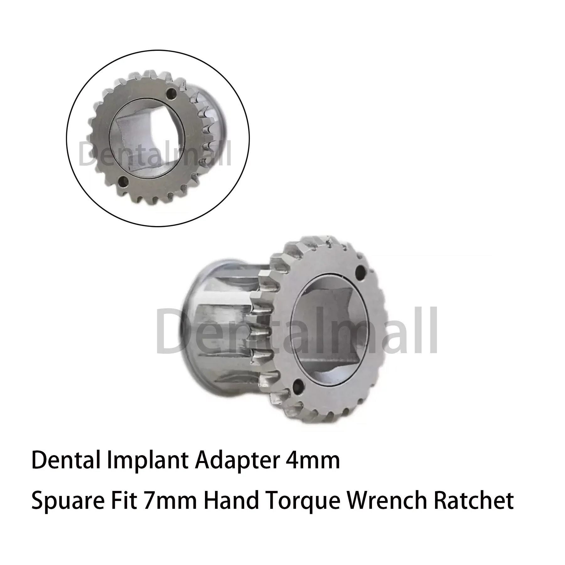 

Dental Implant Adapter 4mm Square Fit for 7mm Hand Torque Wrench Ratchet