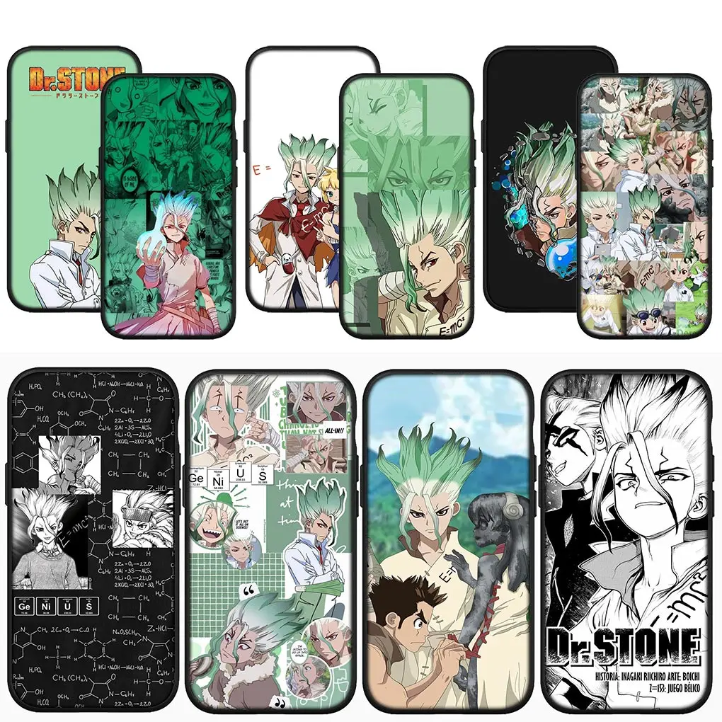 Penutup ponsel lunak Anime Dr stone ishisenkuu untuk Apple iPhone 15 14 13 12 Mini 11 Pro X XR XS Max 7 8 Plus + 15 + casing