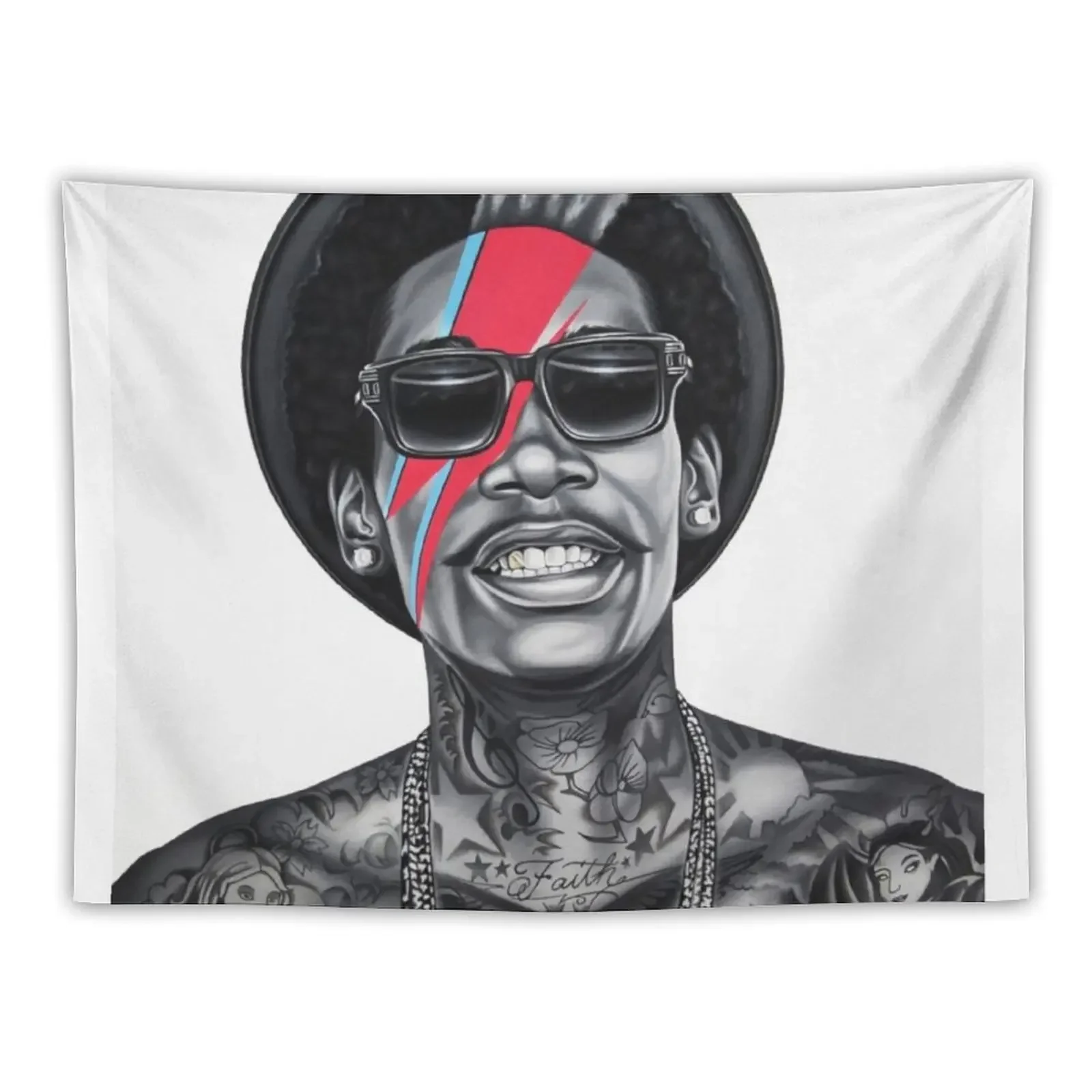 WIZ KHALIFA OFFICIAL FACE Tapestry Decorative Wall Murals Room Aesthetic Anime Decor House Decor Tapestry