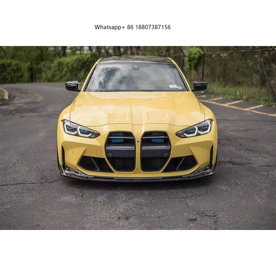 

Carbon Fiber V Style Front Bumper Lip forBmw M3 G80 M4 G82 G83 2021+ Front Lip Car Accessories