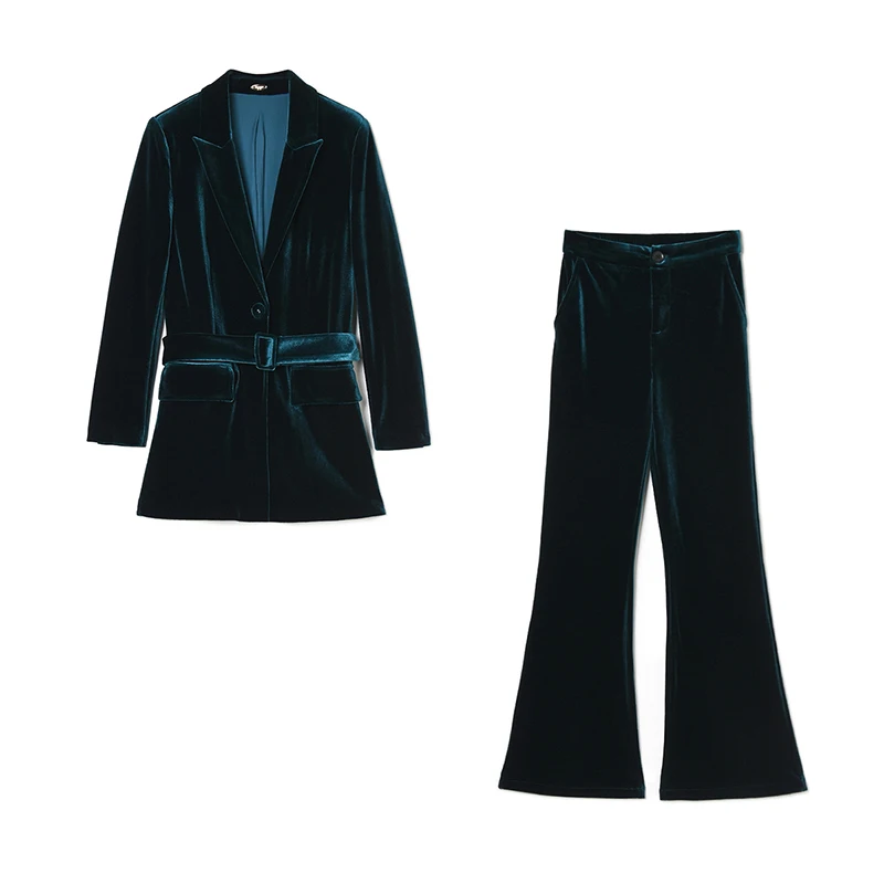 Faionable Ensemble de costume pour femme Collection d'automne Pantalon long Jaet Ensemble deux pièces Ele Vêtements d'entreprise pour femmes matures