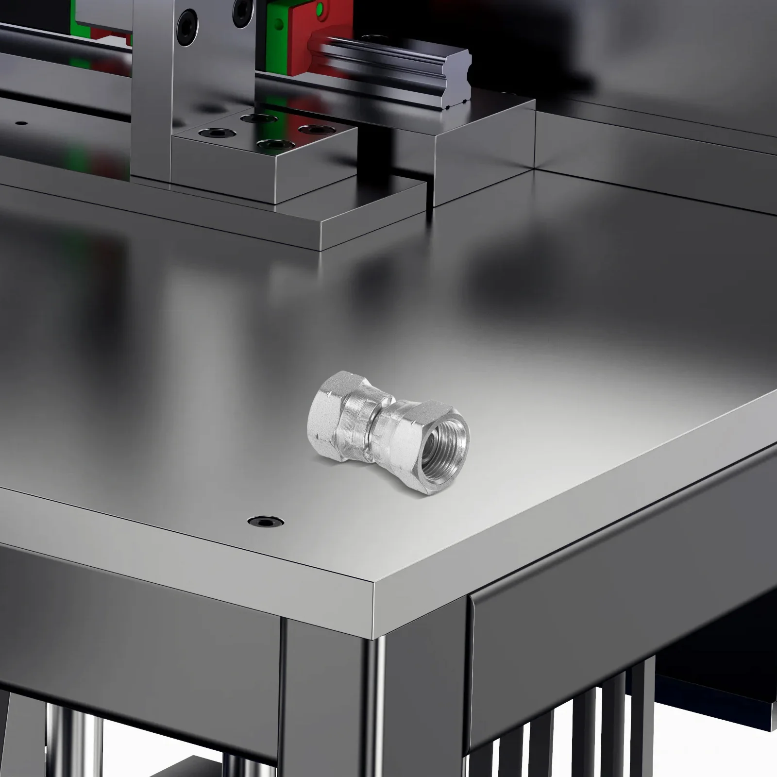 

2 pcs Hydraulic Female To Female 3/8 Inch Bsp Swivel Joint Adapter Stainless Steel For Industrial Agricultural Construction
