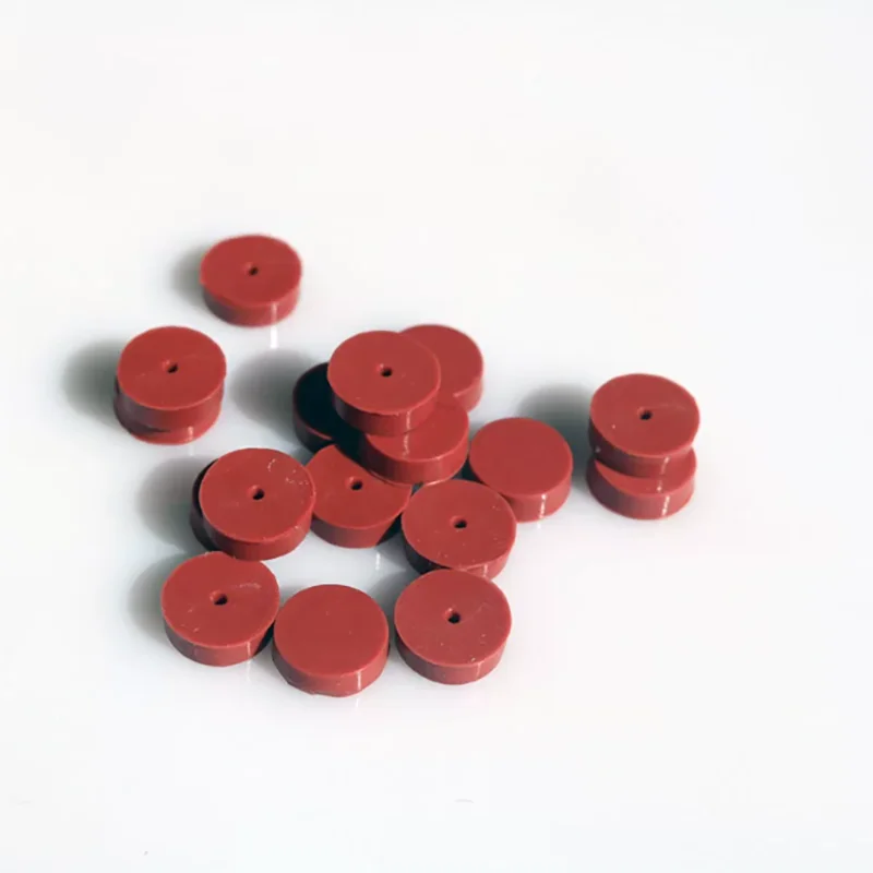 Gas chromatography injection pad 11*3mm silicone pad with guide hole and high temperature puncture resistance