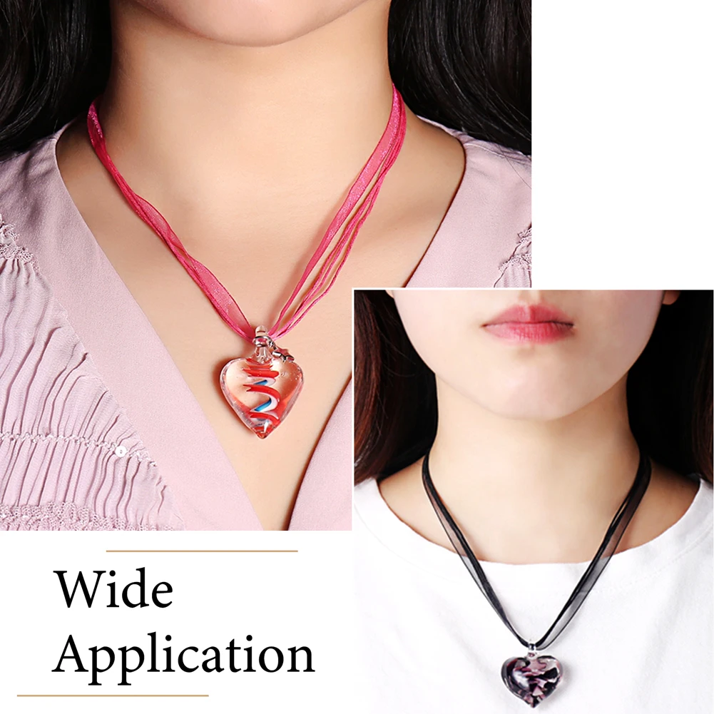 100pcs Waxed Cord and Organza Ribbon Necklace Making Supplies Accessories with Iron Lobster Claw Clasps 17.6