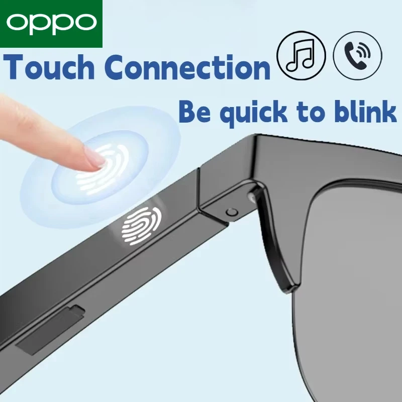

OPPO Smart Bluetooth V5.3 солнцезащитные очки очки для звонков спортивные наушники на открытом воздухе HIFI черные технологии анти-сенсорный УФ для мужчин женщин