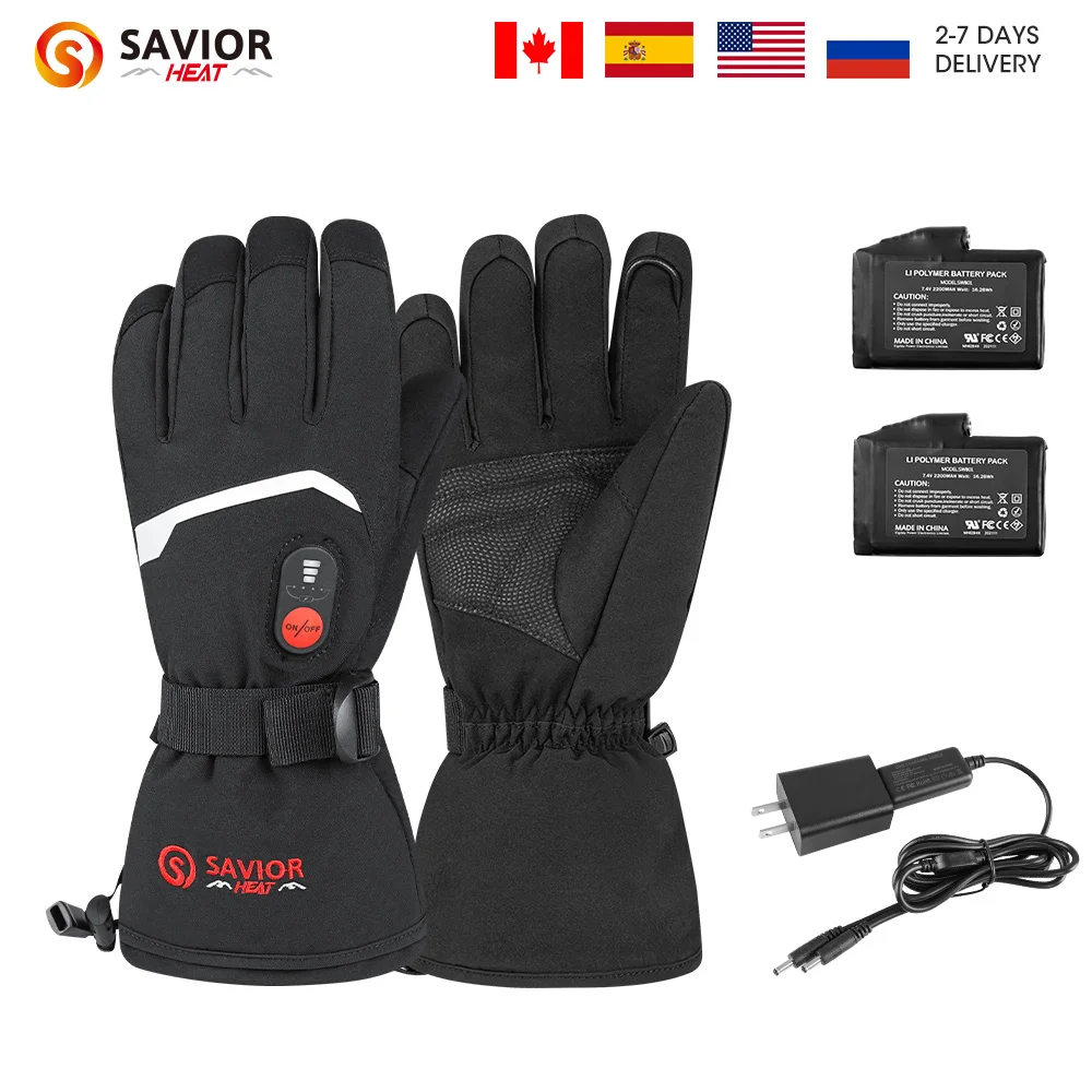 Savior Heat Electric Heated Gloves For Men Usb Rechargeable Hand Heater Fishing Skiing Biker Work Winter Thermal Gloves Woman