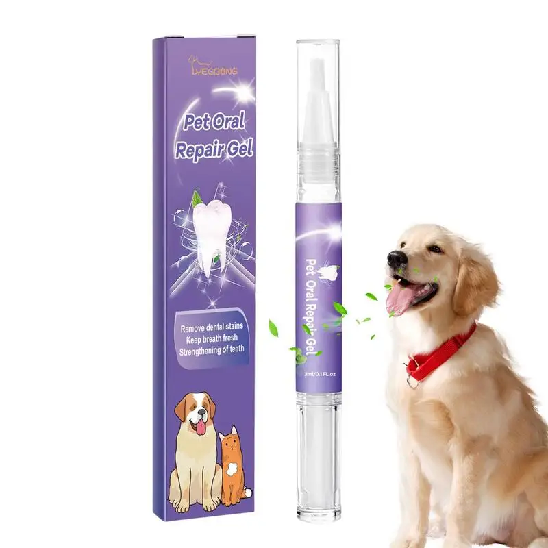 Clean Teeth Gel For Dogs Teeth Stain Remover Brightening Pen Natural Breath Freshener Pet Tooth Repair Supplies For Puppies &