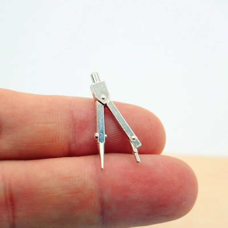 1set Dollhouse Mini Knife Pencil Sharpener Compass Model Simulation Classroom Scene Pocket Doll Accessories Decoration Decor