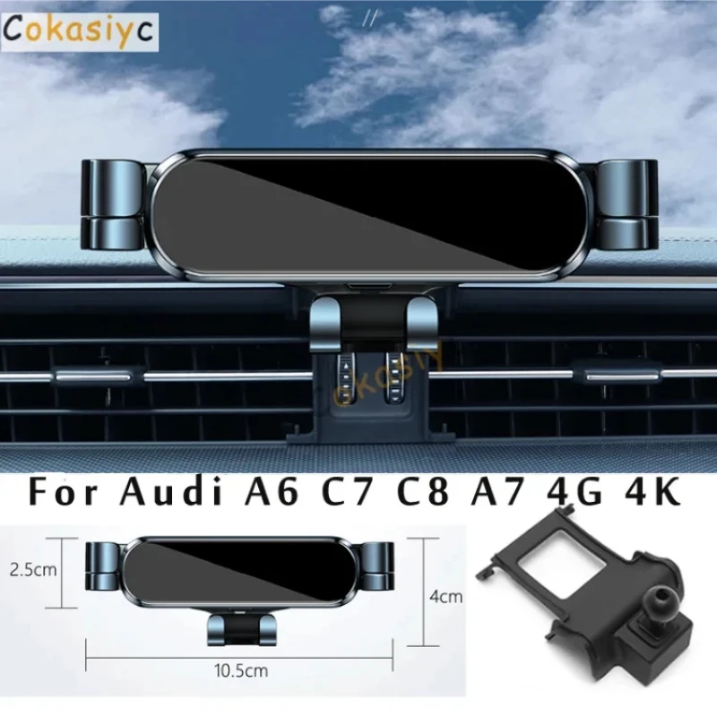 Adjustable Car Phone Mount Holder For Audi A6 C7 C8 A7 Sportback 4G 4K Car Styling Bracket Car Interior Accessories