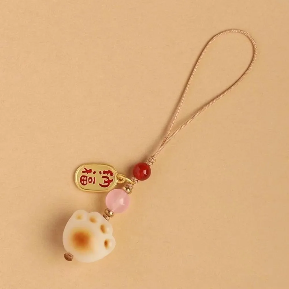 Cute Cat Claw Phone Strap Anti-Lost Lucky Cat Key Chain Phone Charm Bag Pendant Telephone Jewelry