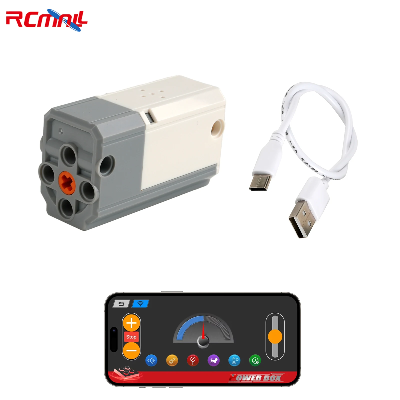 Power Functions Parts M Motor with Rechargeable Lithium Battery MOC Building Blocks Compatible with Legoeds Small Particles 8883