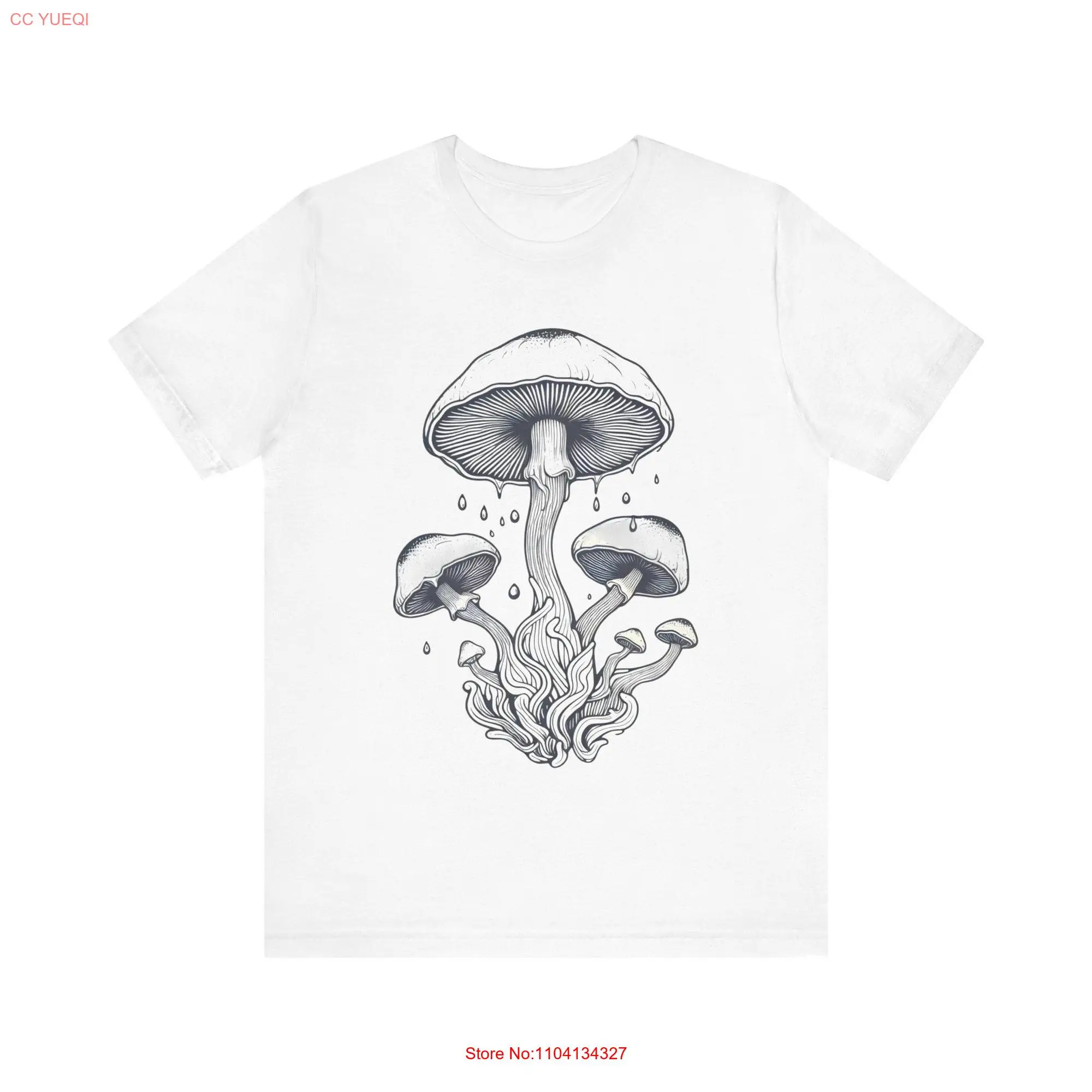 Enchanting Mushroom T Shirt Whimsical Nature Inspired Artistic Psychedelic Fungi Design Trippy Magic Mushy