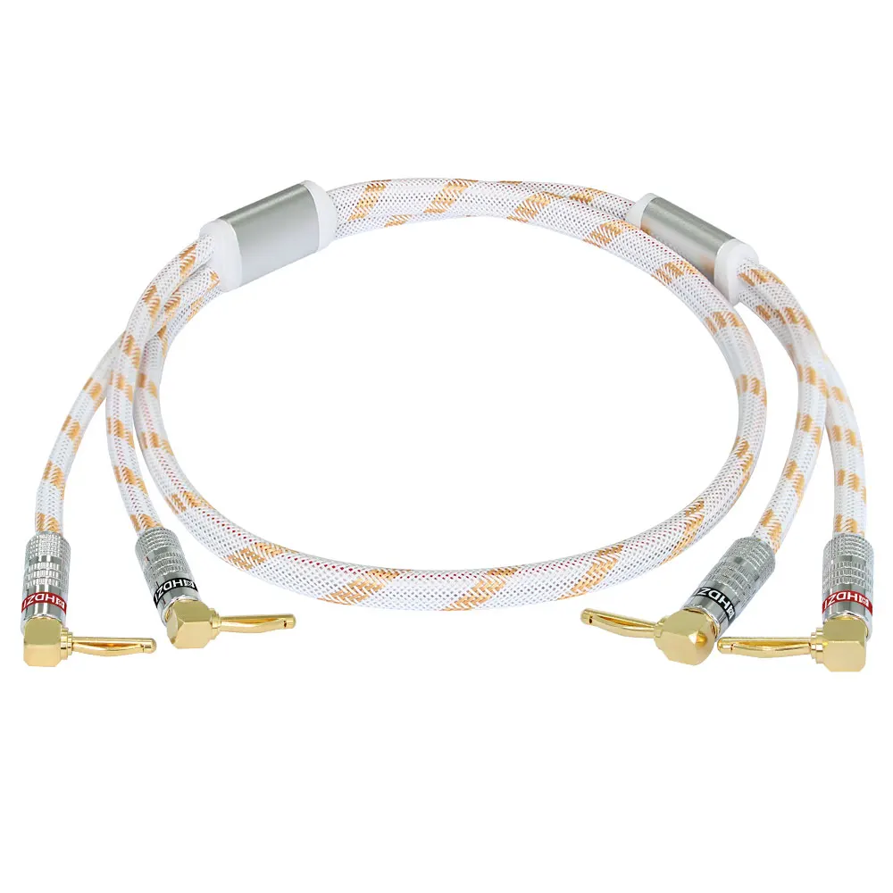 

12AWG 14AWG HI-FI High-End Amplifier Speaker Cable Banana Spade Plug Cable Oxygen-free Copper（OFC）Pure Copper Loudspeaker Cable