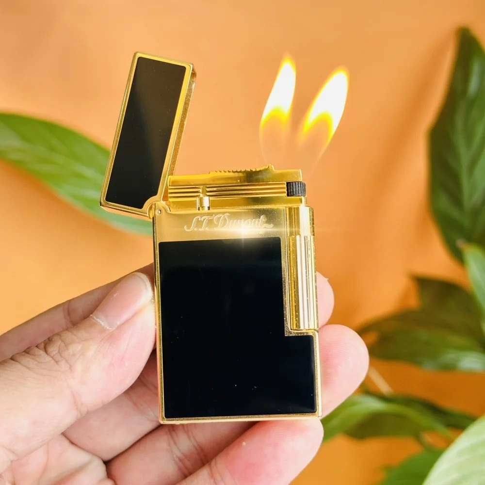 

Роскошная зажигалка из чистой меди, стиль краски из смолы, громкий звук, набор аксессуаров, подарки для мужчин, заправка бутанового газа