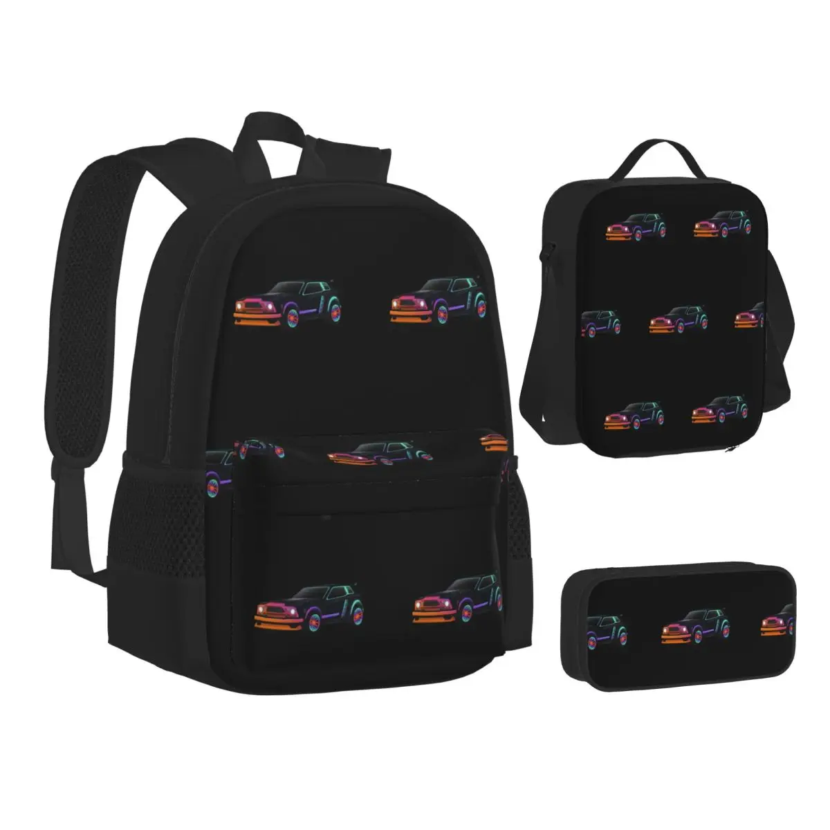 Rocket League Fennec Backpacks Boys Girls Bookbag School Bags Kids Rucksack Lunch Bag Pen Bag Three-Piece Set