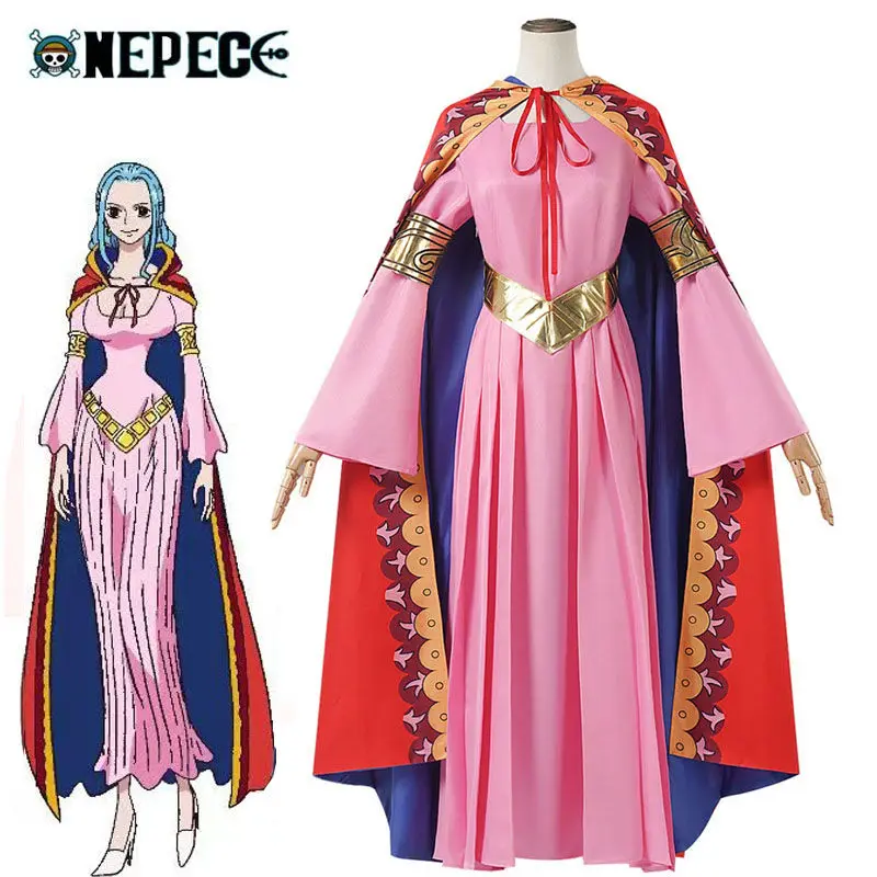 

Цельный костюм императрицы Боа Хэнкока для косплея-змеиной принцессы розового платья, костюм принцессы Виви в стиле аниме для ролевых игр для женщин, подарок