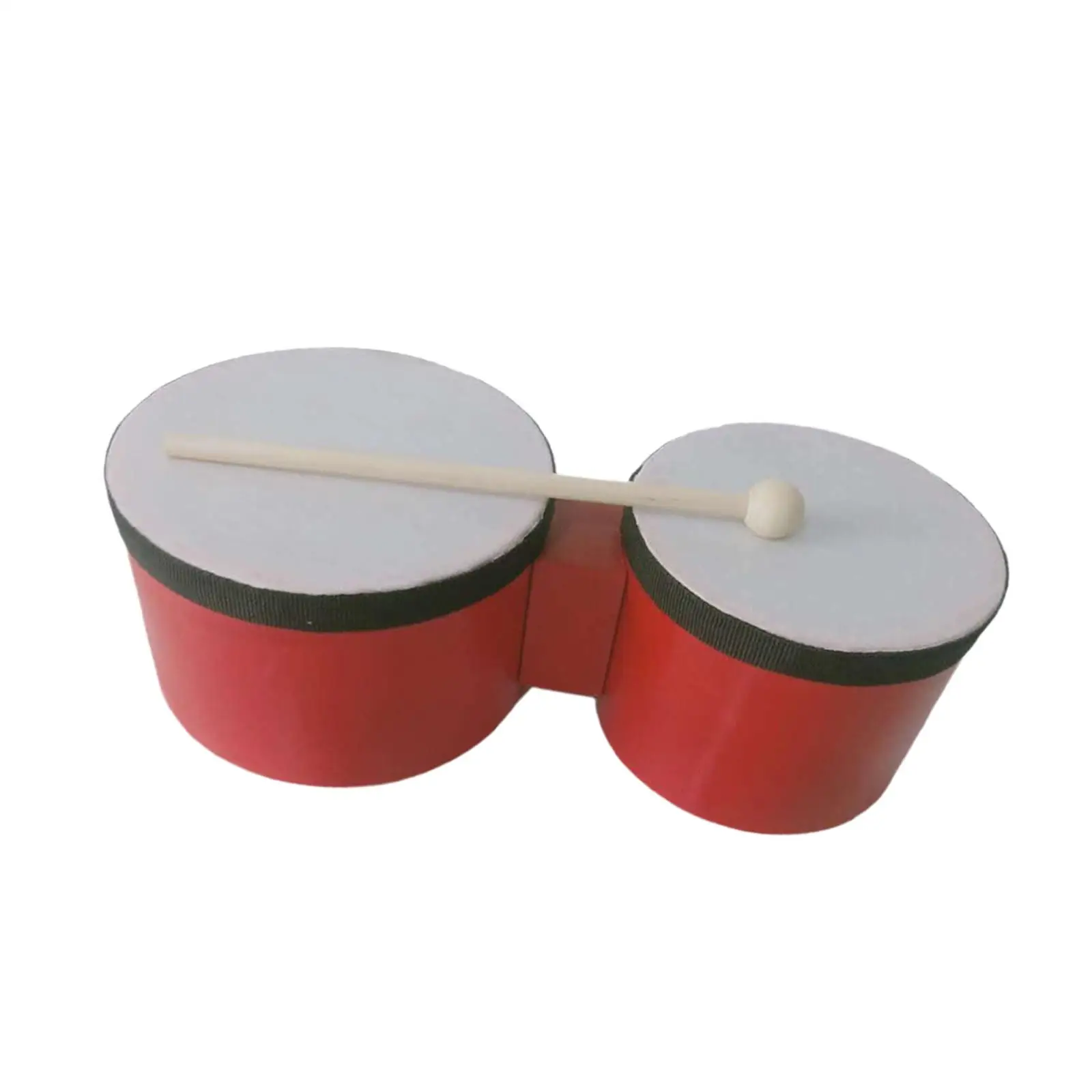 Bongo Drum Wooden Percussion Accompaniment Set Easy to Use Hand Drum Teaching Aid for Kids and Adults Practice