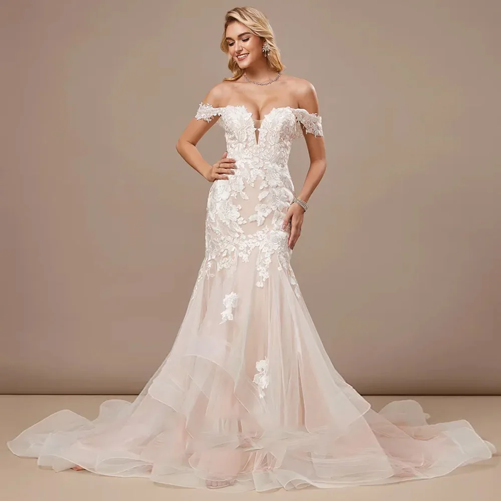 Elegant Veck Wedding Dresses for Ladies Elegant Mermaid Bridal Gowns Exquisite Sleeveless Vestidos De Novia 2026 LC0032