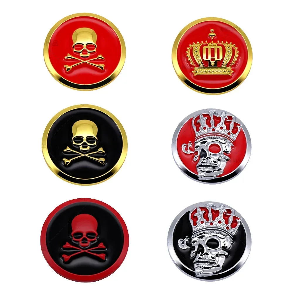 4CM Metall Auto Seite LKW Emblem Aufkleber Zubehör Schädel Aufkleber für Audi KIA Jeep Ford Hyundai Toyota Subaru Citroen Honda Lexus