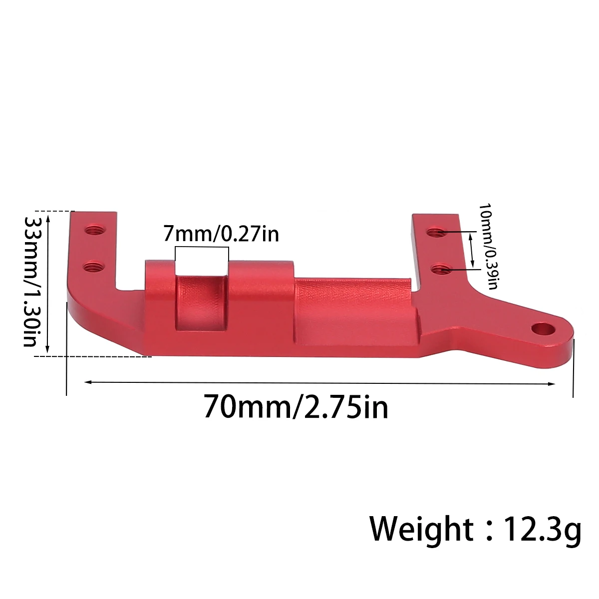 RCGOFOLLOW 1/10 Suporte de servo de direção de força aumentada de latão Suporte de montagem servo para peça de carro Trx4 RC preto