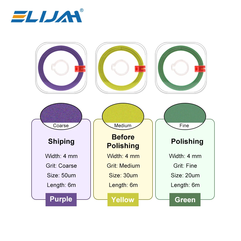 ELIJAH 1 Roll Dental Polishing Strip Roll 6m*4mm Resin Teeth Grinding Whitening Sanding Shaping Dental Tools Dentistry Material