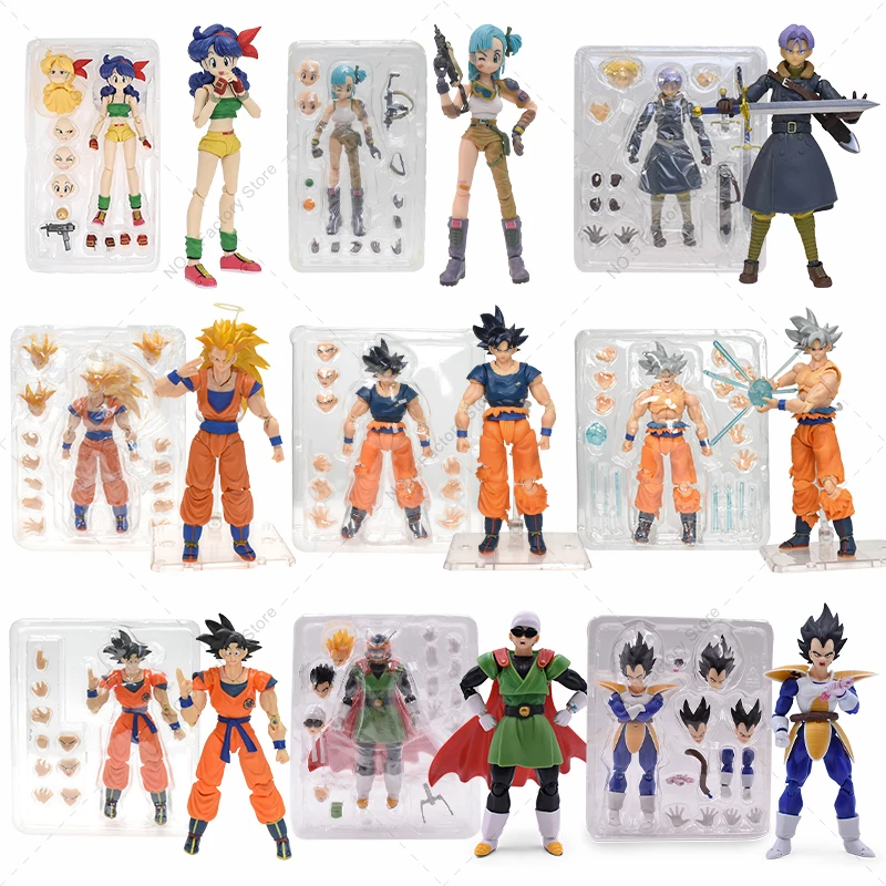 Dragon Ball Z Action Figure SHF Goku Vegeta Trunks Launch Bulma Gohan Anime Figurine Super Saiyan Model Collection Toys Gifts