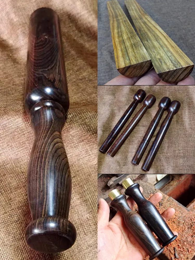 Custom Hardwood Cylindrical Wooden Rod Handle Blank for Fishing Rod Knife Handle Drumstick DIY Craft Woodturning Lathe Project