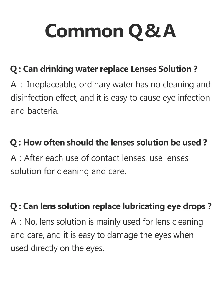 kilala 100ML Contact Lense Solution Cleaner liquid lens solution For cleaning and maintenance of contact lenses