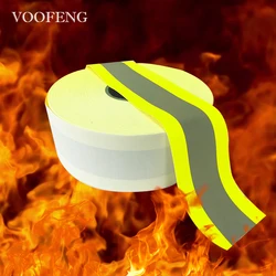 Voofeng-反射炎の難燃性生地,幅10cm,綿100%,警告テープ,消防士の縫製