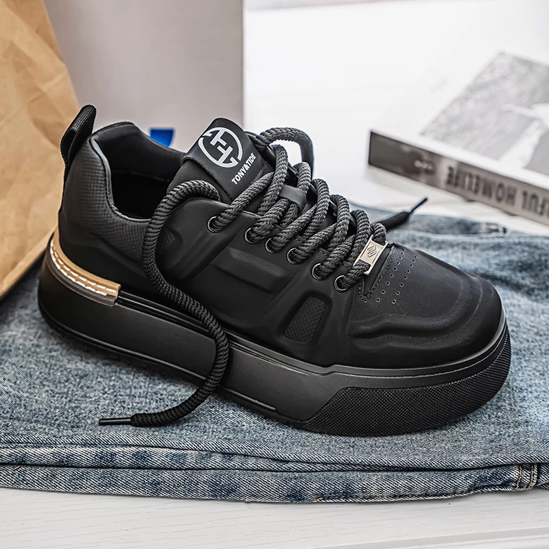 Sports and leisure shoes, men's shoes, marathon oversized air cushioned shoes, fly woven all season rubber, wear-resistant, anti