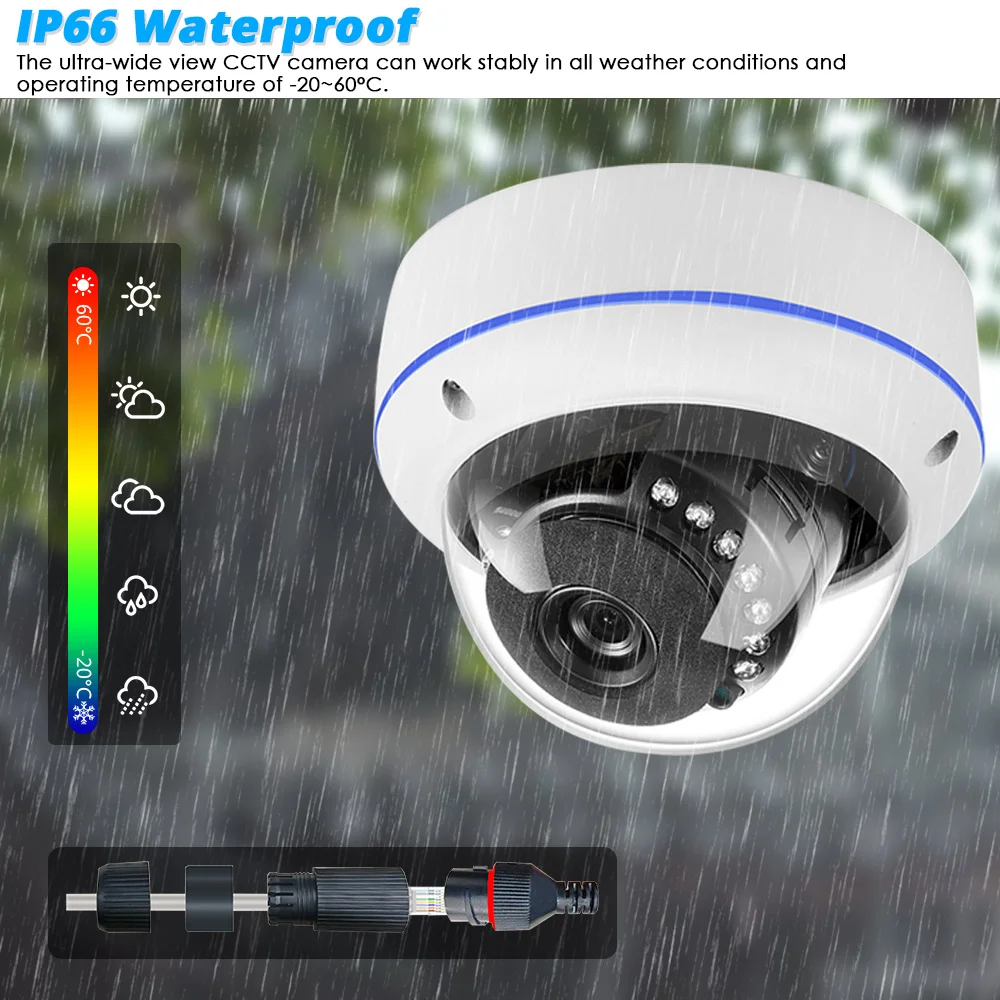 Tuya Smart POE IP Dome-Camera Outdoor 6MP HD Video Surveillance IP Camera CCTV IPTV Waterproof Motion Detection Security Cameras