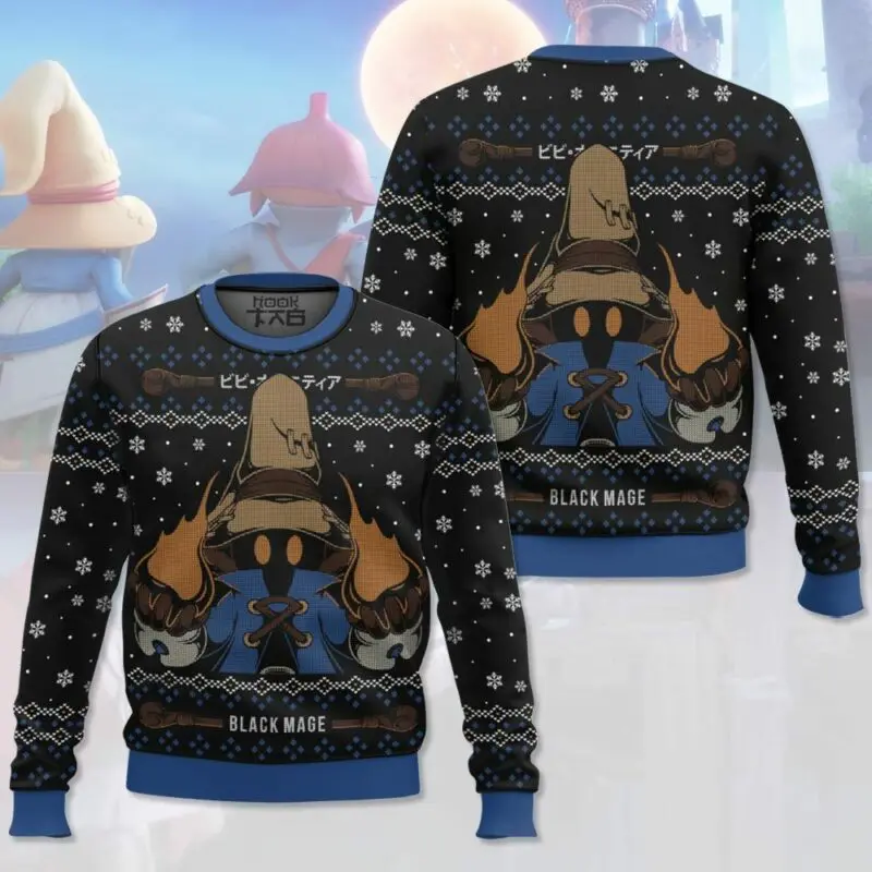 El más vendido de invierno debe incluido en Final Fantasy suéter feo de Navidad Retro feo divertido vestido de fiesta llamativo fresco
