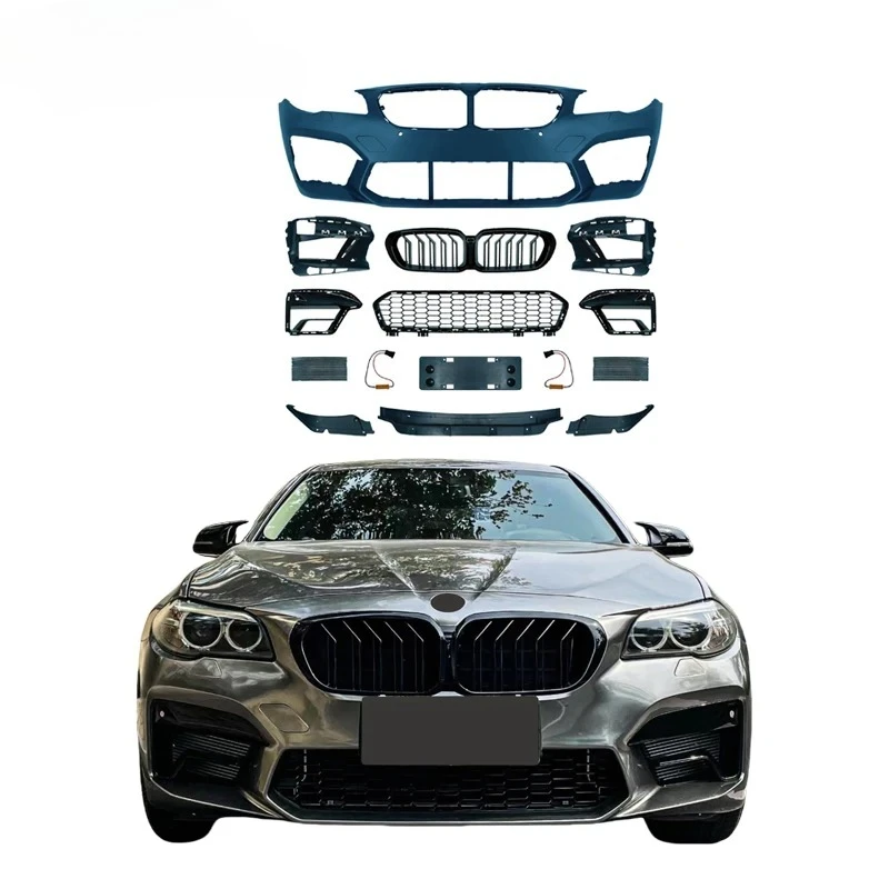 

BR Wholesale for 5 Series 2010-2018 F10/F18 Upgrade to 2022 G30 M5 Upgrade Facelift with Front and Rear Bumper Car Body Kit