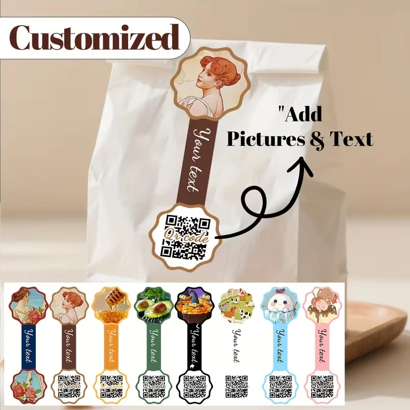 108pcs Customizable High-Quality Sealing Tape Personalized Stickers for Fruit Shops Dried Goods Stores Gift Packaging Ideal Choi