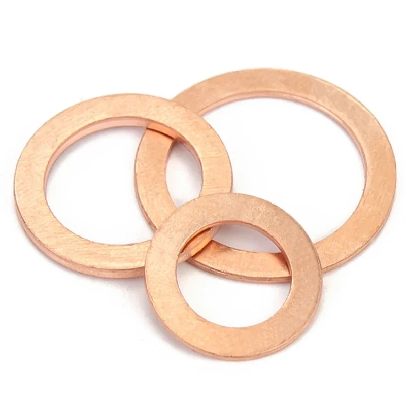 M3M4M5M6M8M10M12M14M16M18M20M22M24M27-M60 Tappi olio in rame puro massiccio Rondella O-ring Guarnizione Coppa del motociclo Distanziatori di tenuta piatti