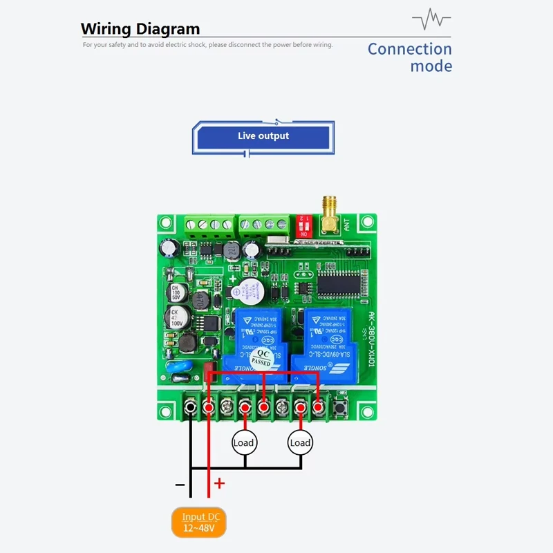 High Quality Lift Master Motor Garage Wireless Remote Control Switch Module 315/433Mhz Two Way ASK Modulation Method