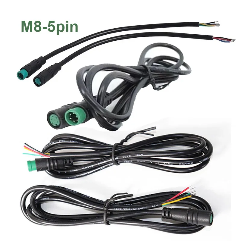 M8 5pin Electric bicycle E-bike waterproof plug connector Scooter brake cable pluger signal connect cut off power sensor