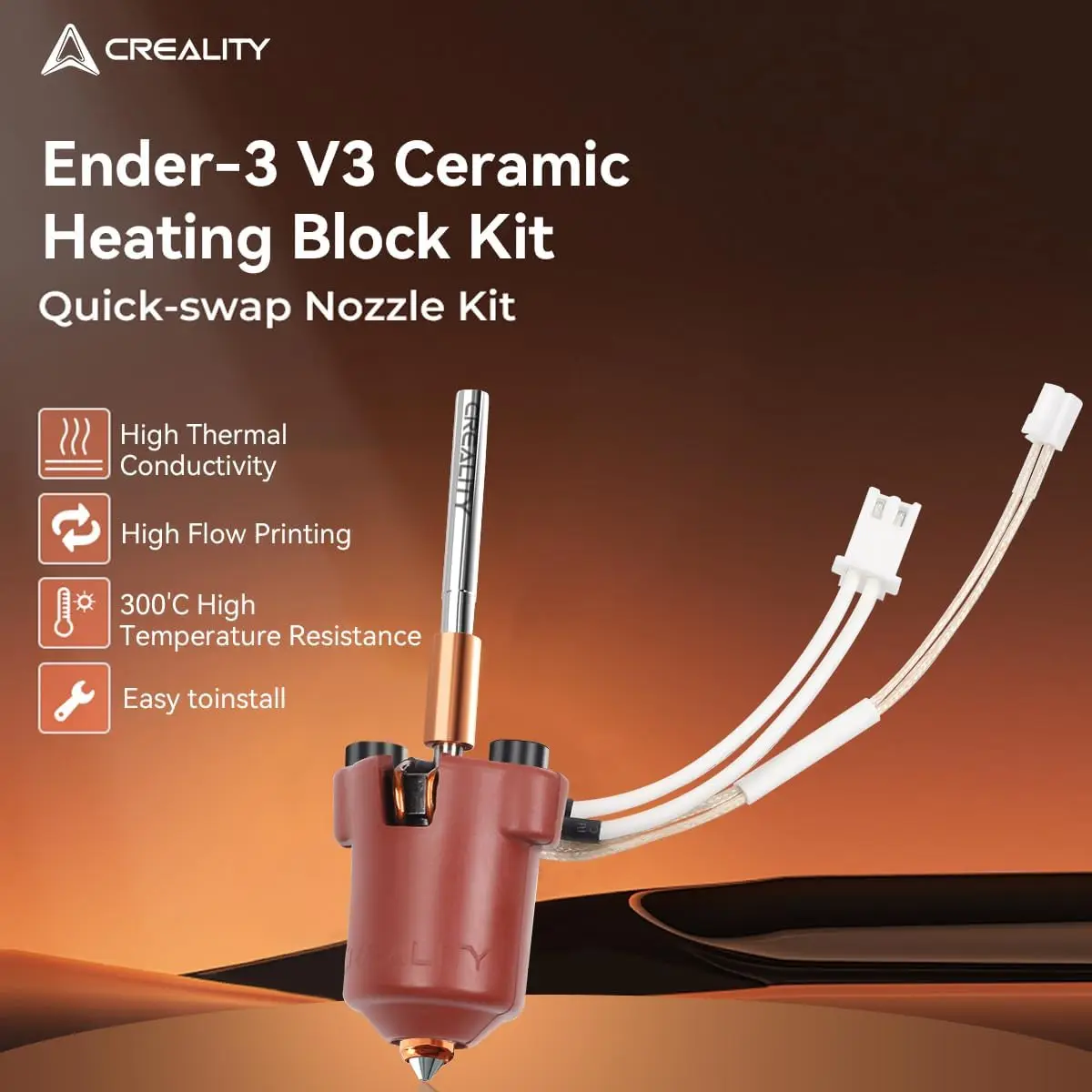 Zestaw Hotendu Creality Ender 3 V3 Plus, Ulepszenie Hotendu Ceramicznego Ender 3 V3 do Ekstrudera Ender 3v3 Plus, Akcesoria Ender 3 V3 Plus — zdjęcie produktu 7