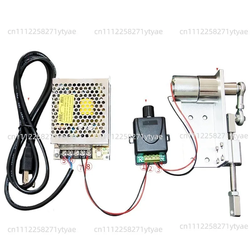 Reciprocating Cycle Linear Actuator DC Gear Motor 12V 24V Telescopic Actuator Stroke 12/16/20/25mm Adjustable 5~1000RPM