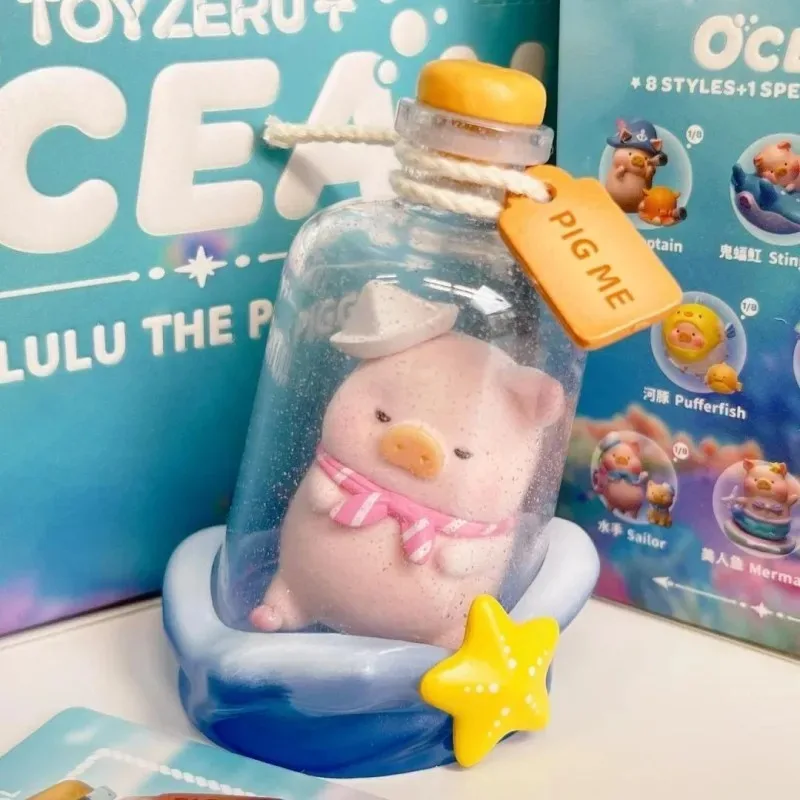Lulu The Piggy Dromerige Blue Ocean Series Blind Box Lulu Pig Mystery Box Action Figure Collectible Ornament Surprise Bag Gift Toys
