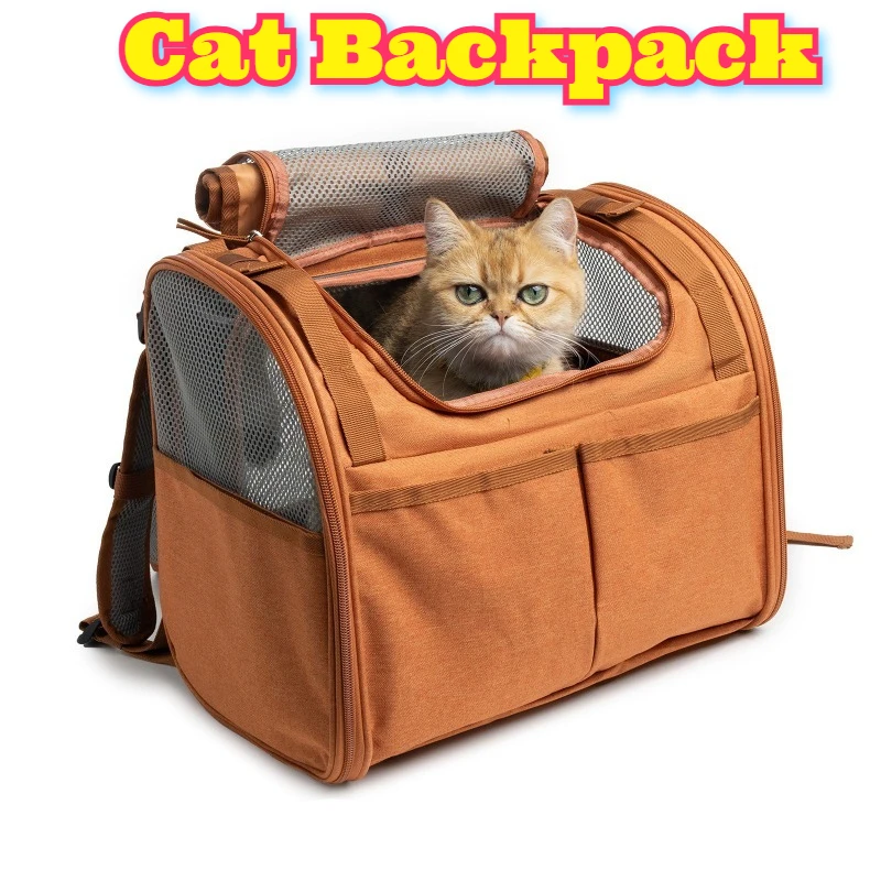 

‌Expandable Cat Backpack Carrier Breathable Large Space Pet Travel Outdoor Portable Space Capsule Bubble Hiking Adventure Padded