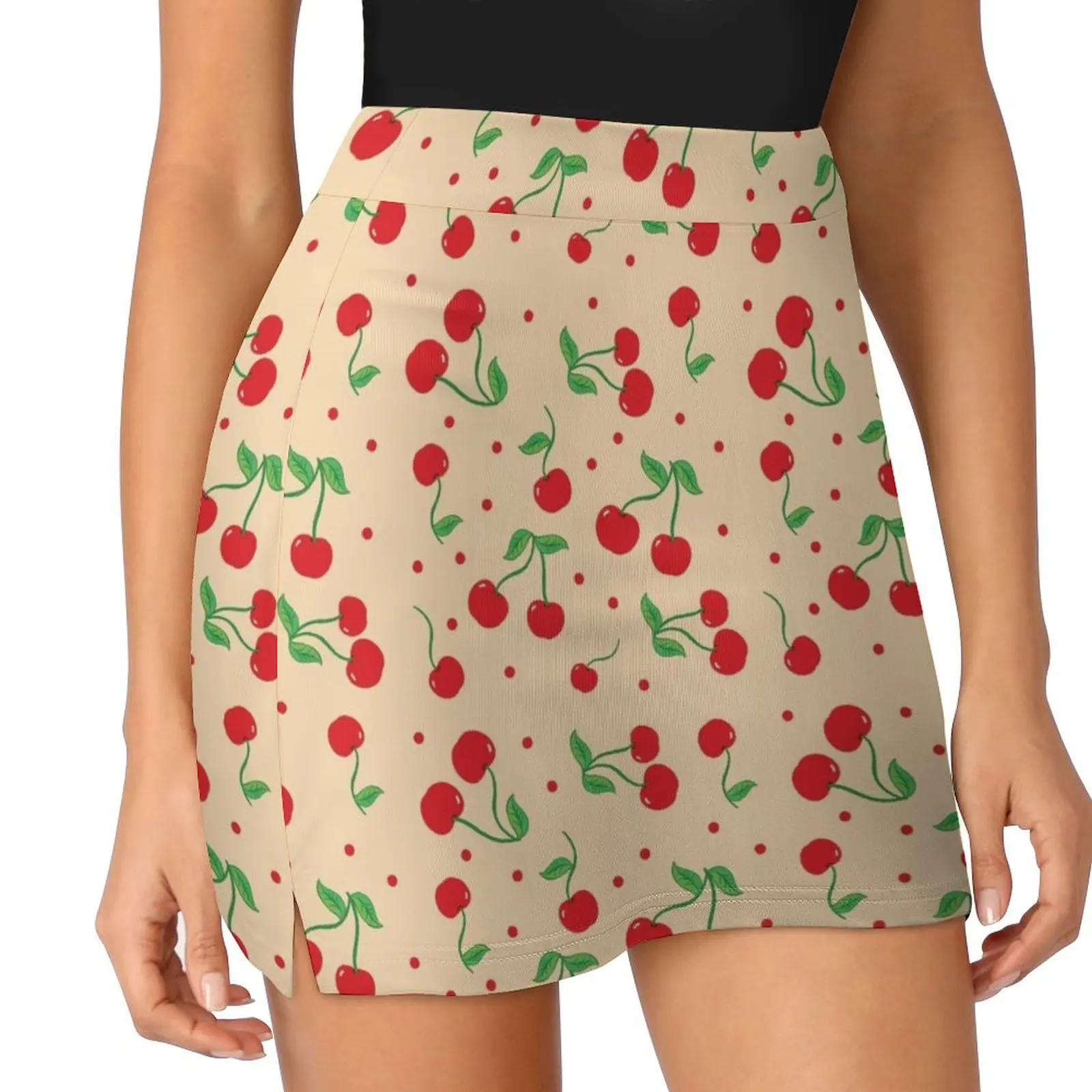 Cherry Vintage red dots Mini Skirt fashion clothes for woman japanese fashion