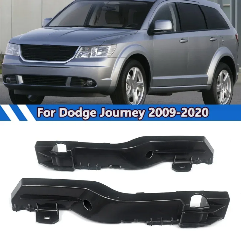 Bumper Bracket 1 Pair Set For 2009-2020 Dodge Journey Front Right & Left Side auto parts black